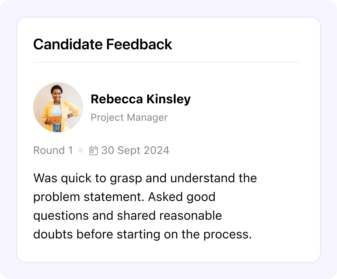 Clear, actionable feedback—every time